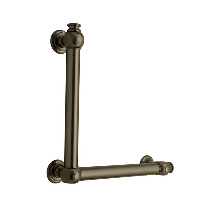G60 90° Right Grab Bar - Wall Mount - 24" Brass/Oil Rubbed Bronze