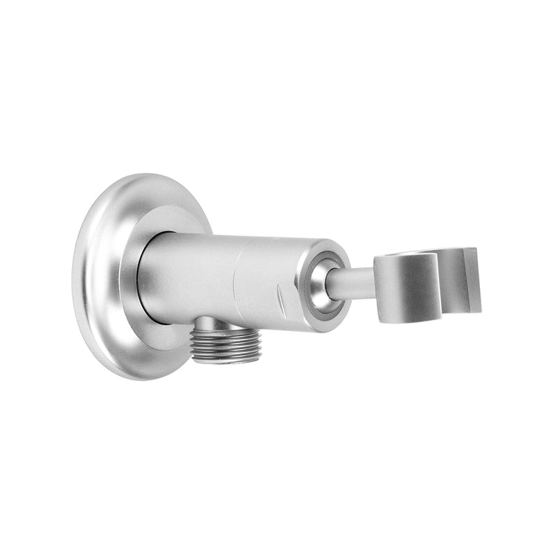 Universal Supply Elbow With Hand Shower Connector - Wall Mount - 3" Brass/Polished Chrome