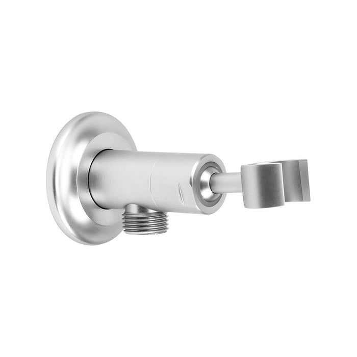 Universal Supply Elbow With Hand Shower Connector - Wall Mount - 3" Brass/Polished Chrome