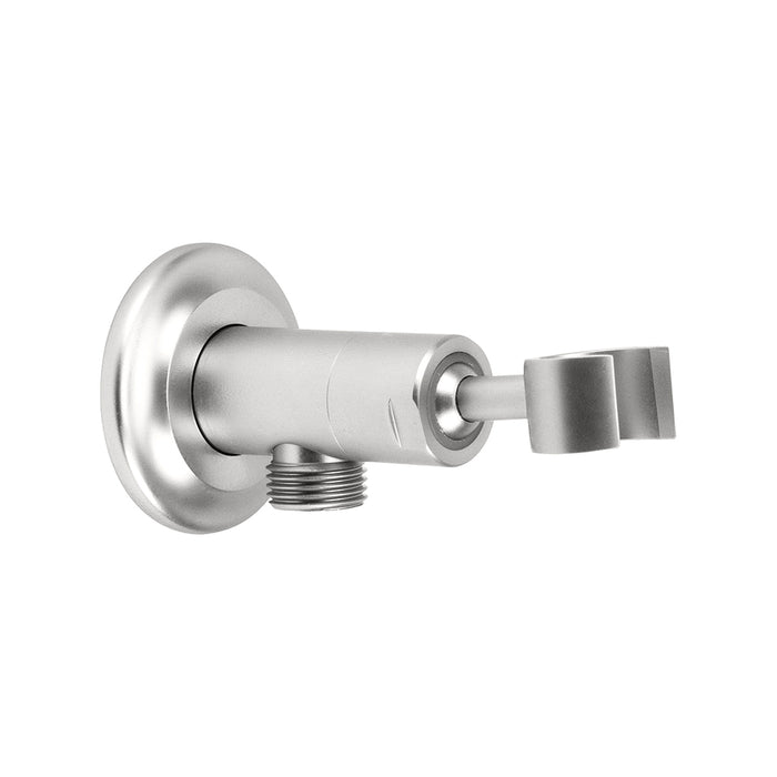 Universal Supply Elbow With Hand Shower Connector - Wall Mount - 3" Brass/Satin Nickel