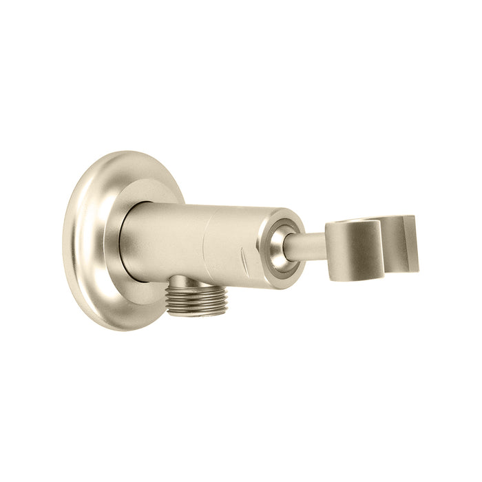 Universal Supply Elbow With Hand Shower Connector - Wall Mount - 3" Brass/Polished Nickel