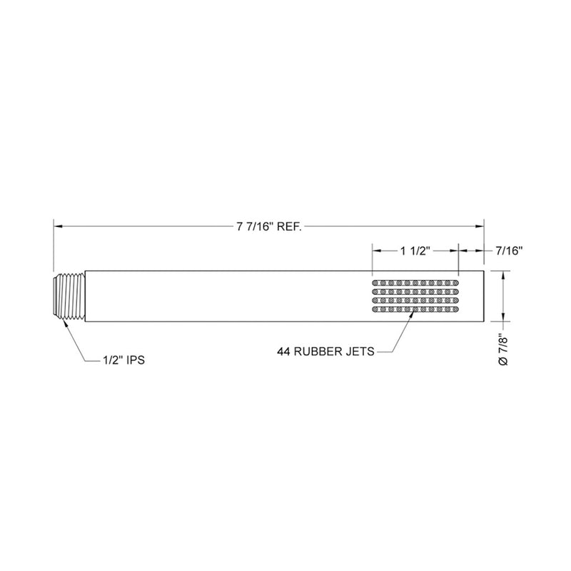 Slim Rain Hand Shower - Wall Mount - 8" Brass/Polished Copper