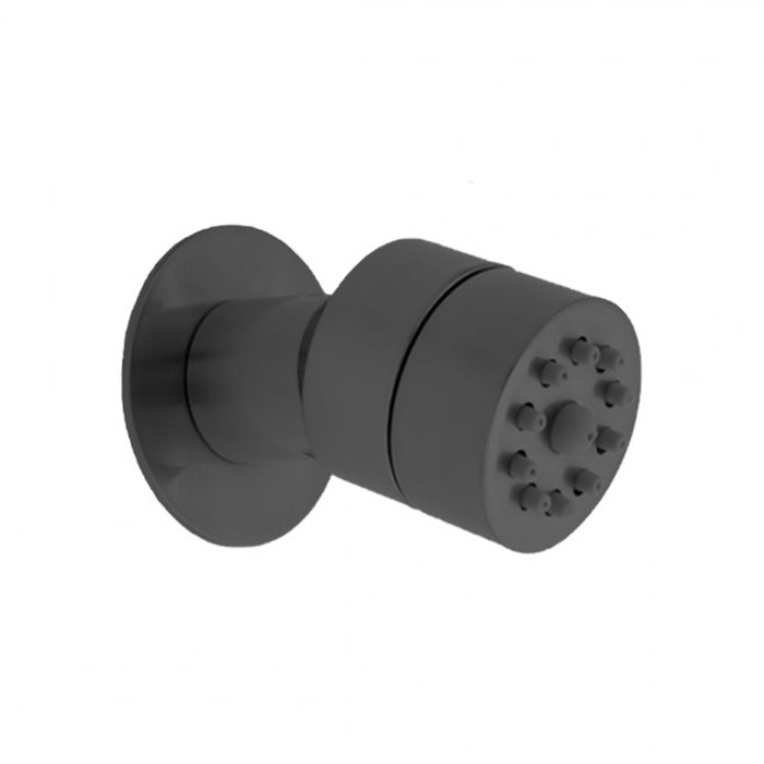 Nebulizing Mist Contemporary Round Shower Jet - Wall Mount - 2" Brass/Matt Black