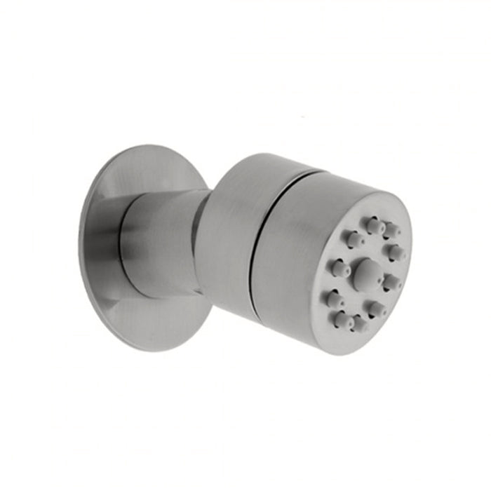 Nebulizing Mist Contemporary Round Shower Jet - Wall Mount - 2" Brass/Satin Nickel