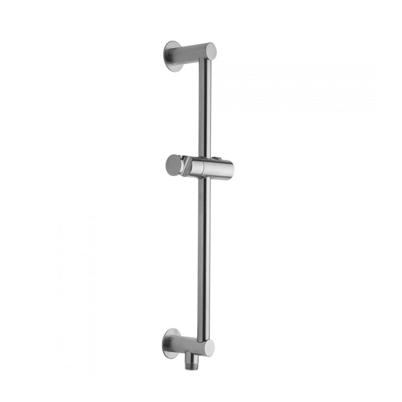 Contemporary Slim Bottom Outlet Integral Water Supply Shower Column - Wall Mount - 24" Brass/Polished Chrome
