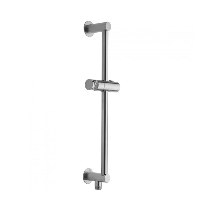 Contemporary Slim Bottom Outlet Integral Water Supply Shower Column - Wall Mount - 24" Brass/Polished Chrome