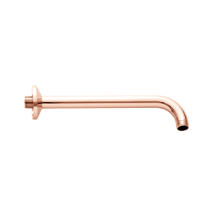 Universal Shower Arm - Wall Mount - 10" Brass/Polished Copper