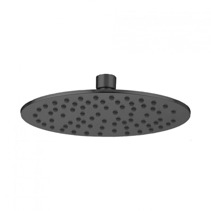 Machine Extra Velocity Rain Shower Head - Wall Mount - 8" Brass/Matt Black