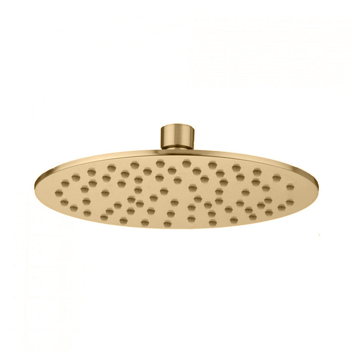 Machine Extra Velocity Rain Shower Head - Wall Mount - 8" Brass/Satin Brass