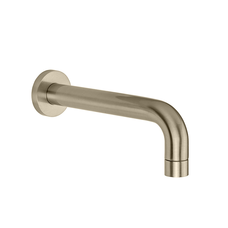 Contempo Tub Spout - Wall Mount - 8" Brass/Polished Nickel
