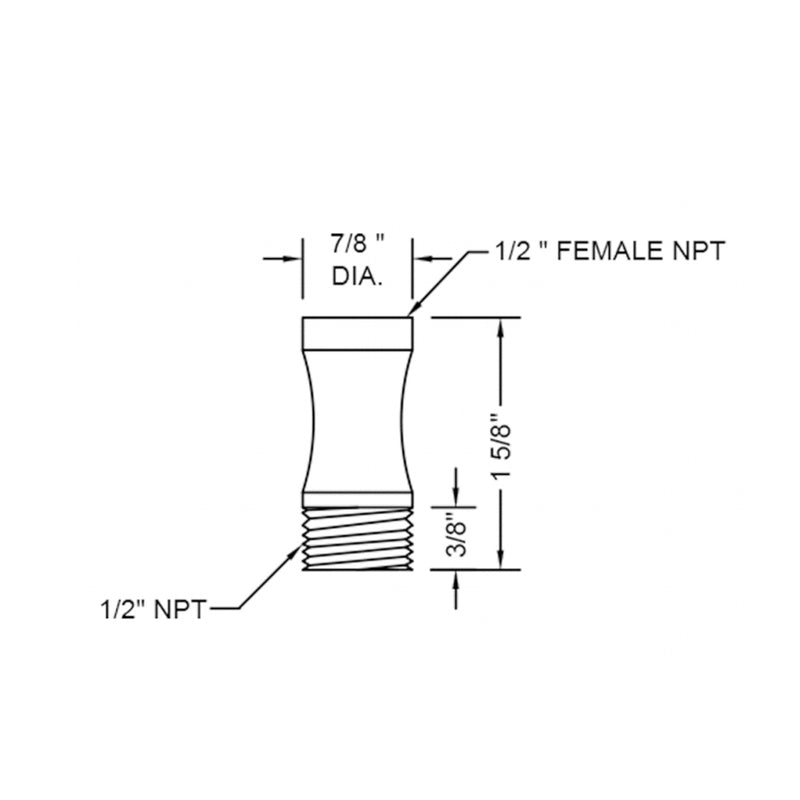 Universal Backflow Preventer Dual Check Valve - Built-In - 1" Brass/Polished Chrome