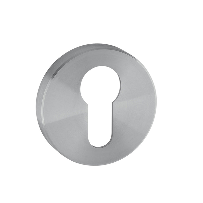 Universal European Cylinder Nylon Base Keyhole - Door Mount - 2" Stainless Steel/Satin