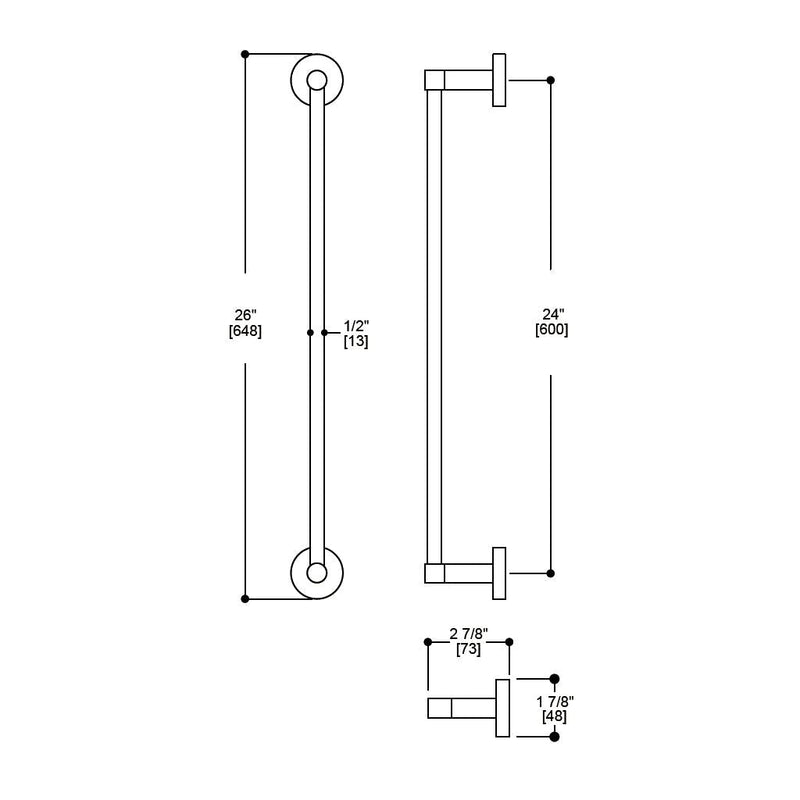 Metro Round Bathroom Accessories Set - Wall Mount - Brass/Polished Chrome