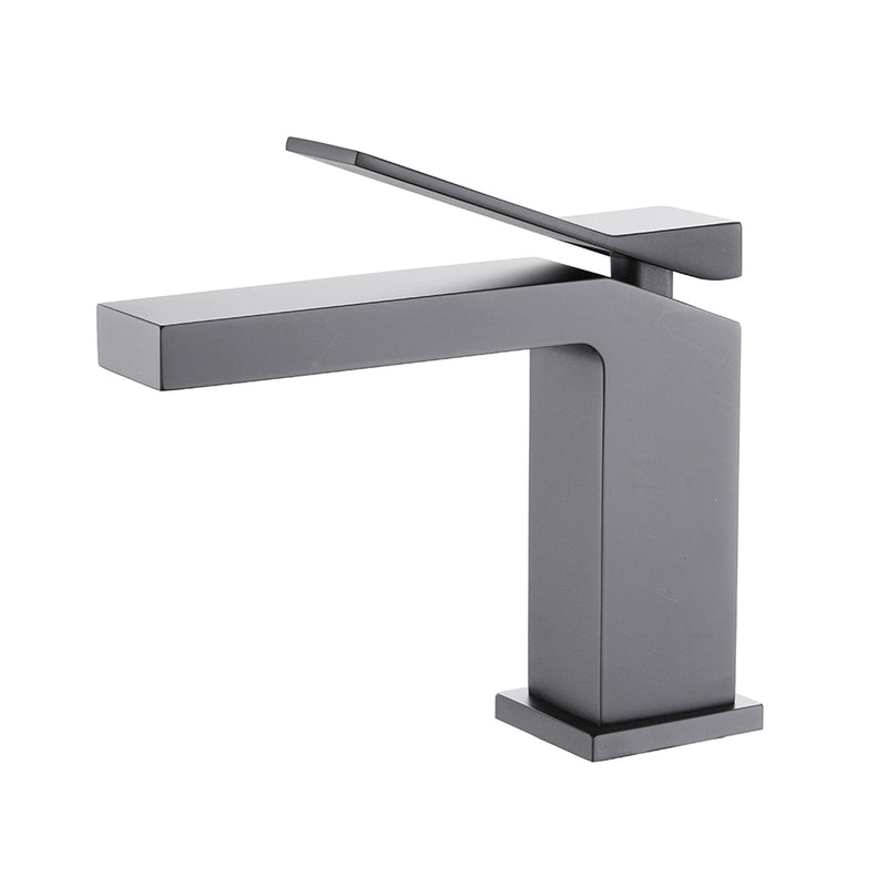 Devon Line Short Bathroom Faucet - Single Hole - 6" Brass/Gun Metal
