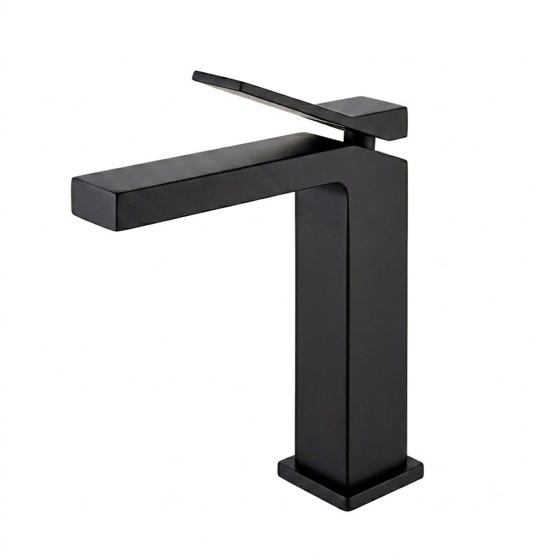 Devon Line High Bathroom Faucet - Vessel - 8" Brass/Matt Black