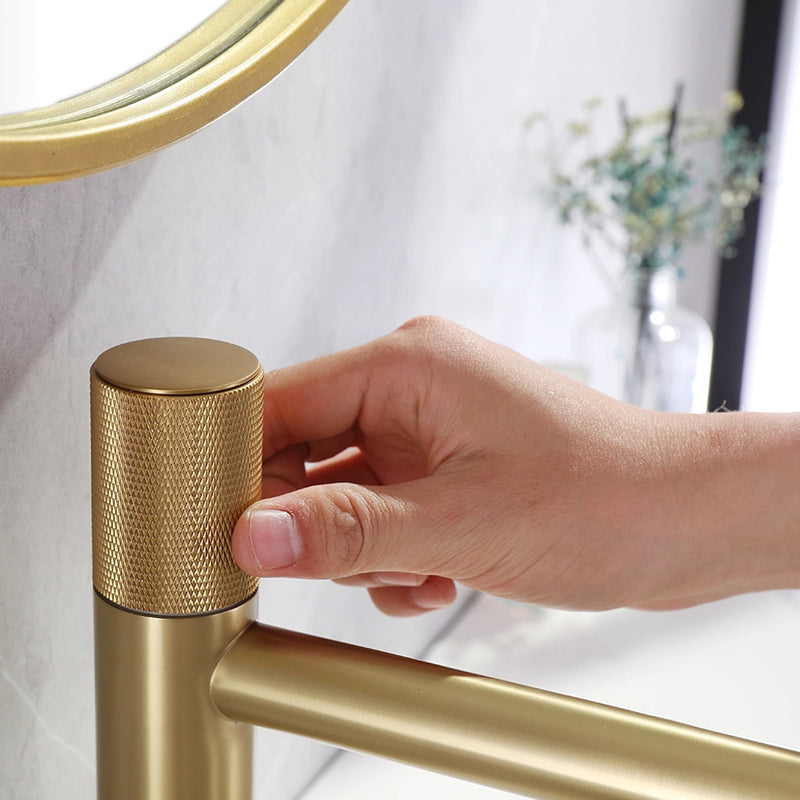 Metro Knurled Bathroom Faucet - Single Hole - 9" Brass/Satin Brass