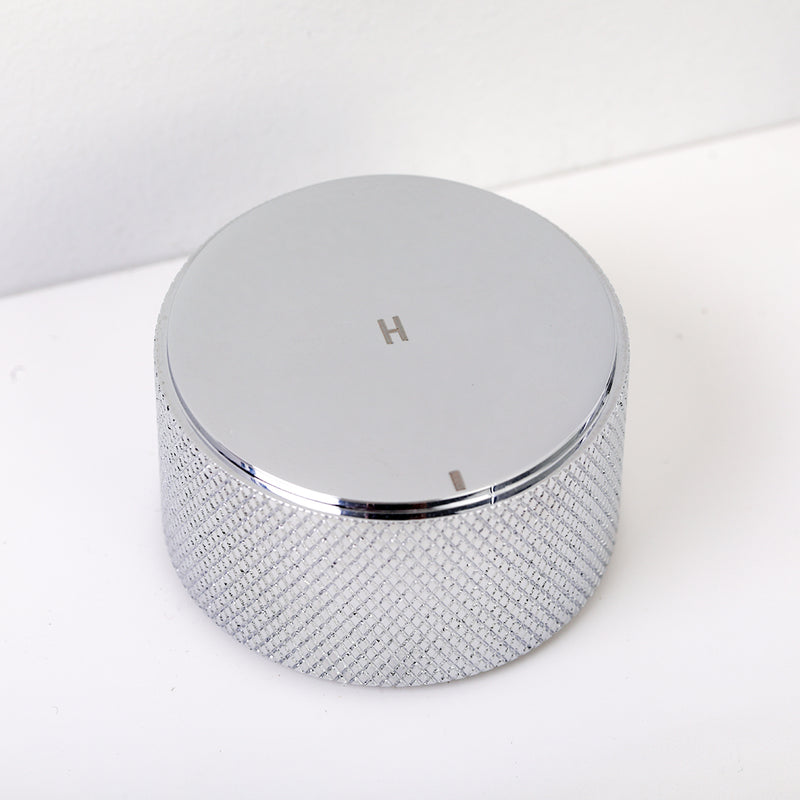 Metro Knurled Bathroom Faucet - Widespread - 10" Brass/Polished Chrome