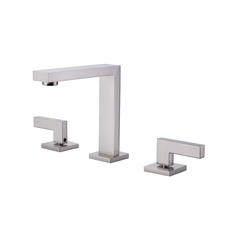 Devon Line Bathroom Faucet - Widespread - 8" Brass/Brushed Nickel