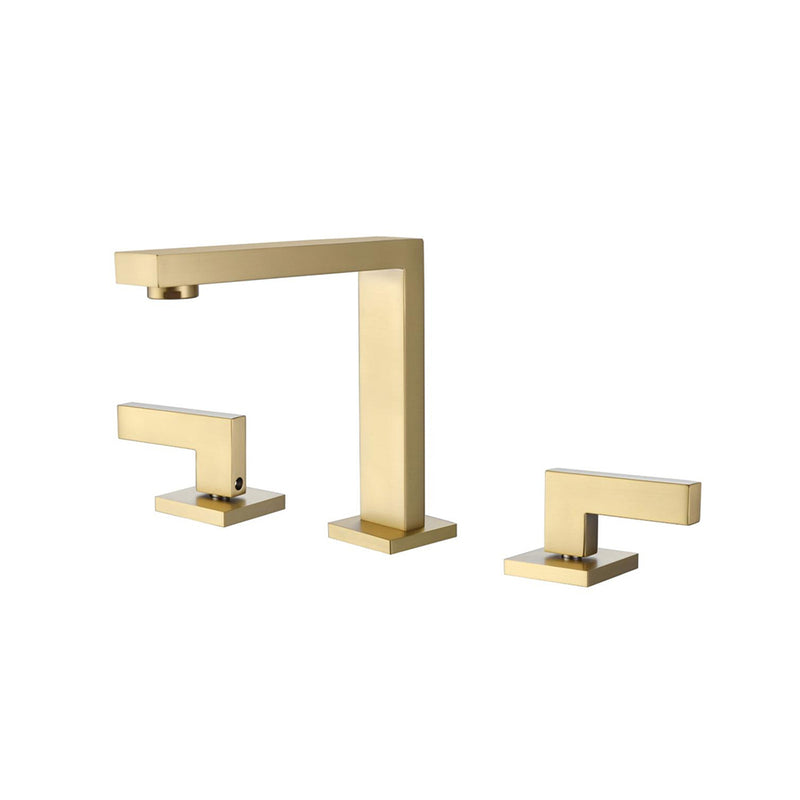 Devon Line Bathroom Faucet - Widespread - 8" Brass/Satin Brass