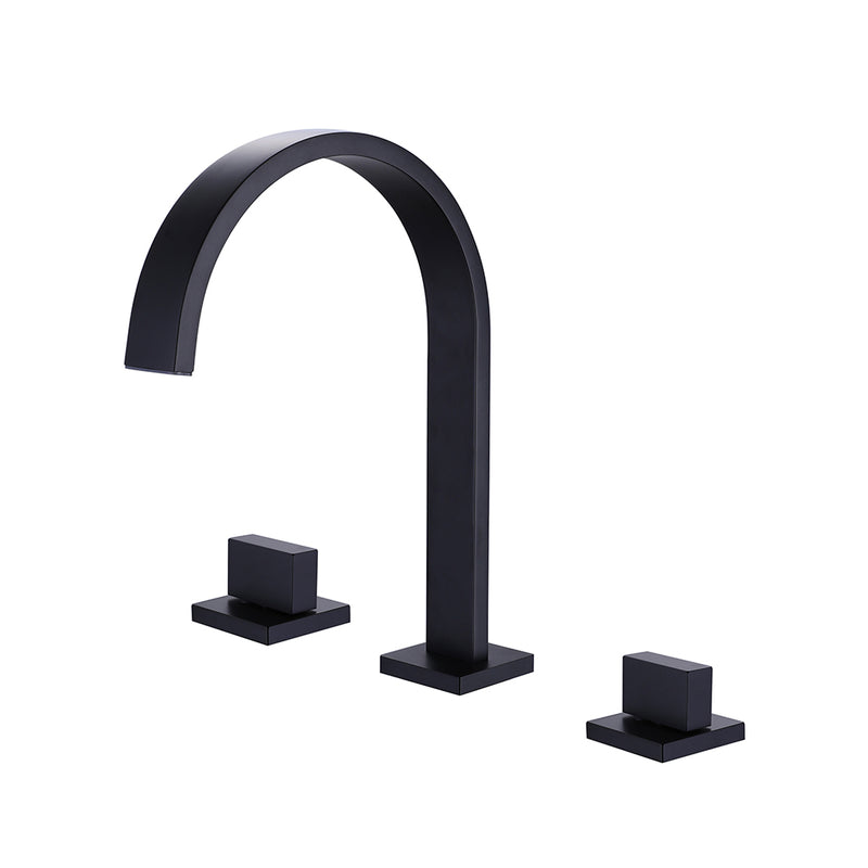 Devon Luk 2 Bathroom Faucet - Widespread - 9" Brass/Matt Black