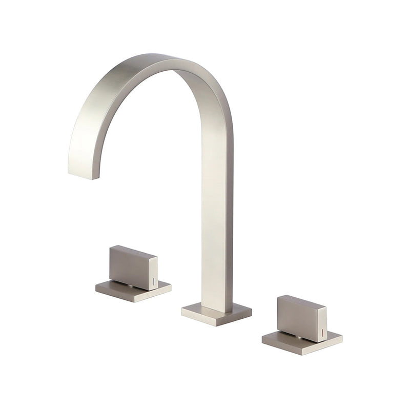 Devon Luk 2 Bathroom Faucet - Widespread - 8" Brass/Brushed Nickel