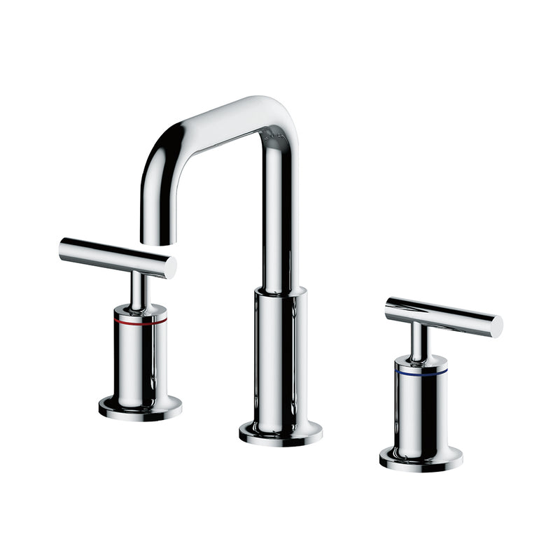 Metro Bathroom Faucet - Widespread - 8" Brass/Polished Chrome