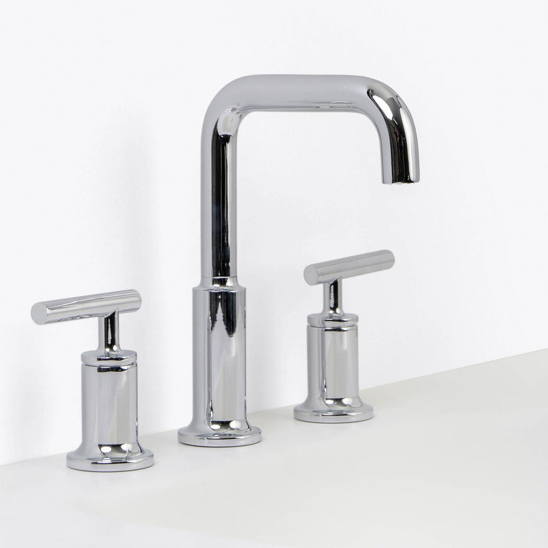 Metro Bathroom Faucet - Widespread - 8" Brass/Polished Chrome