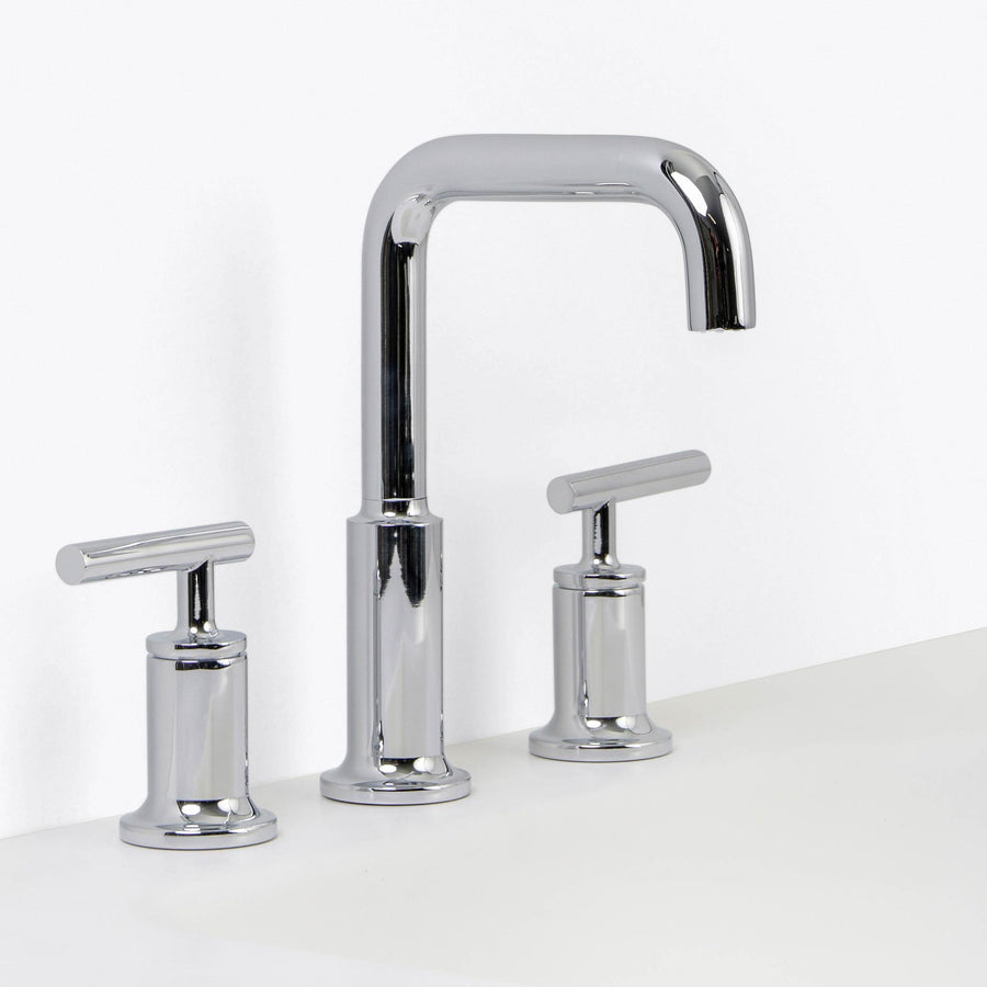 Metro Bathroom Faucet - Widespread - 8" Brass/Polished Chrome
