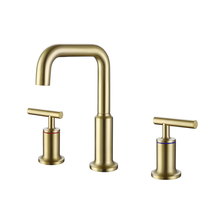 Metro Bathroom Faucet - Widespread - 8" Brass/Satin Brass