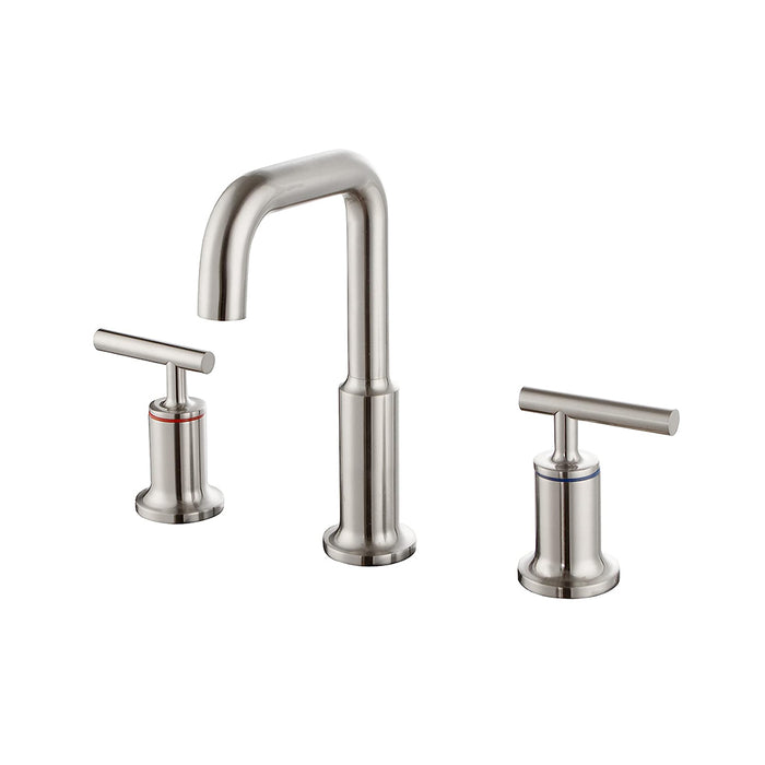 Metro Bathroom Faucet - Widespread - 8" Brass/Brushed Nickel