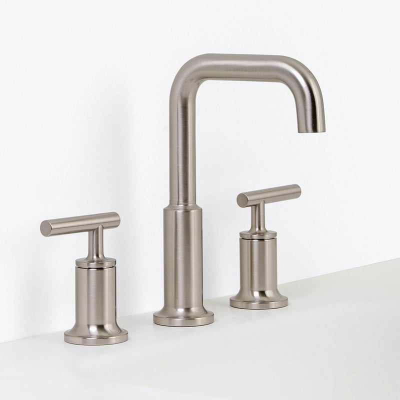 Metro Bathroom Faucet - Widespread - 8" Brass/Brushed Nickel