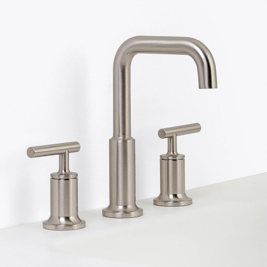 Metro Bathroom Faucet - Widespread - 8" Brass/Brushed Nickel