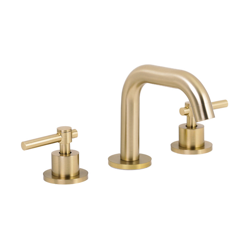 Metro Bathroom Faucet - Widespread - 5" Brass/Satin Brass