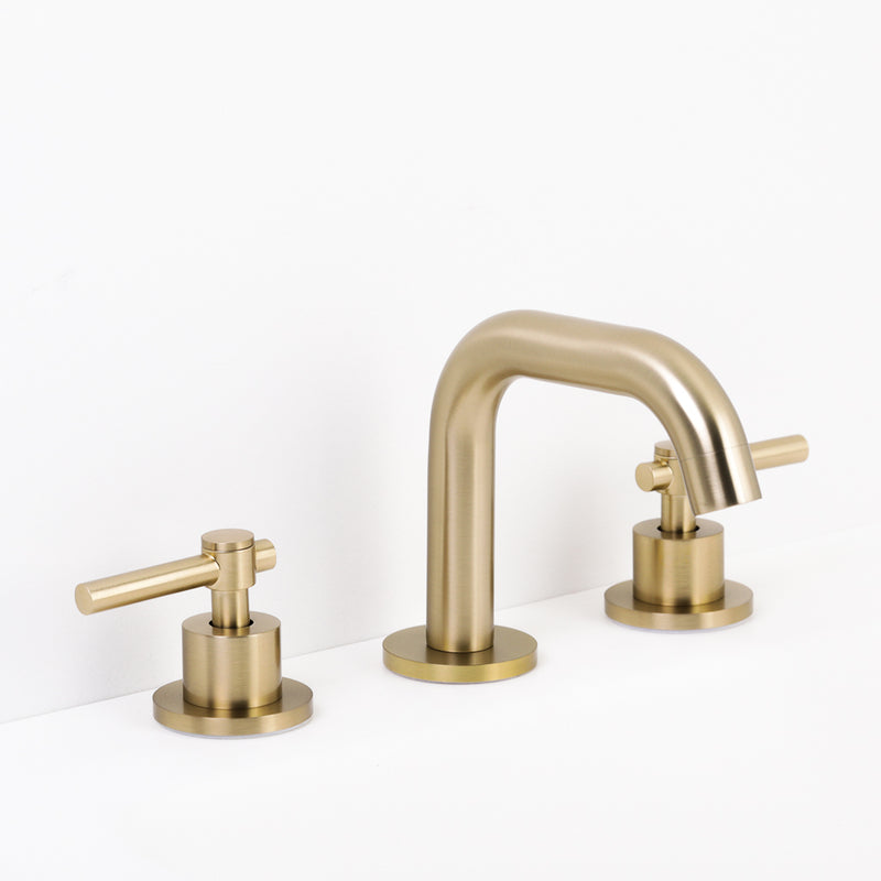 Metro Bathroom Faucet - Widespread - 5" Brass/Satin Brass