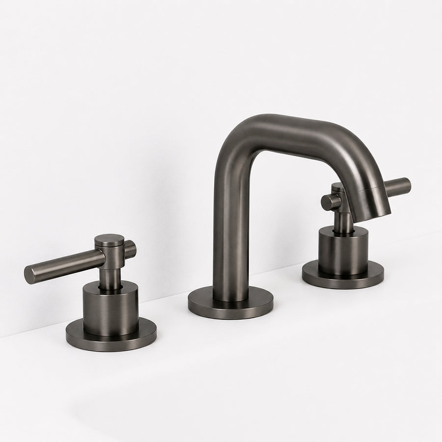 Metro Bathroom Faucet - Widespread - 5" Brass/Gun Metal