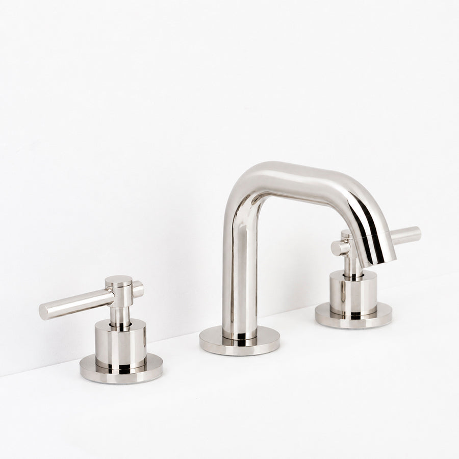 Metro Bathroom Faucet - Widespread - 5" Brass/Polished Nickel
