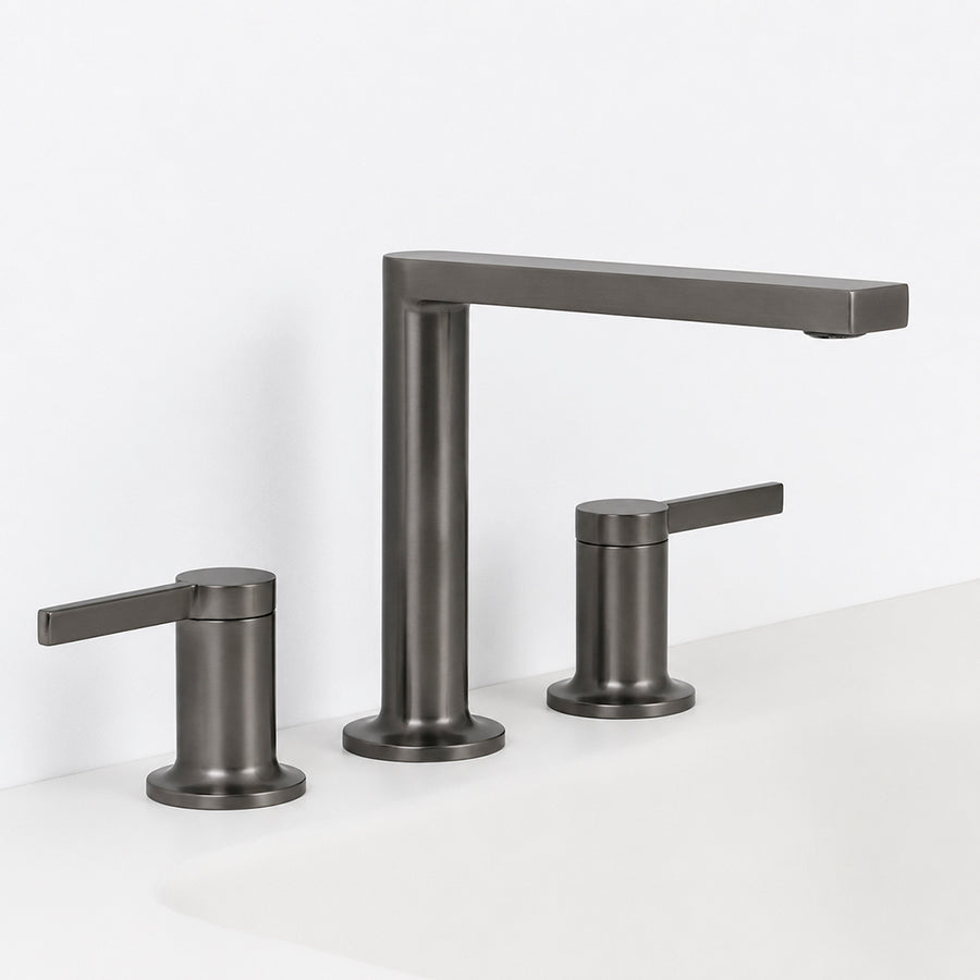 Metro Soho Bathroom Faucet - Widespread - 8" Brass/Gun Metal