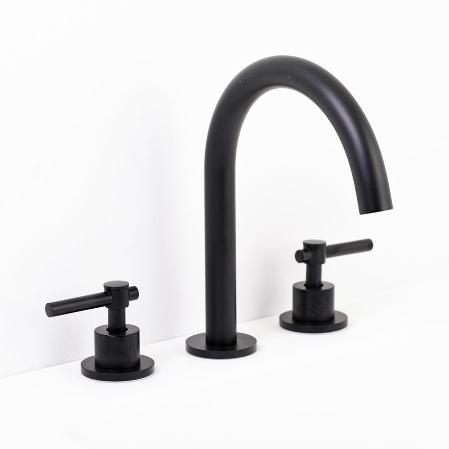 Metro Soho Bathroom Faucet - Widespread - 8" Brass/Matt Black