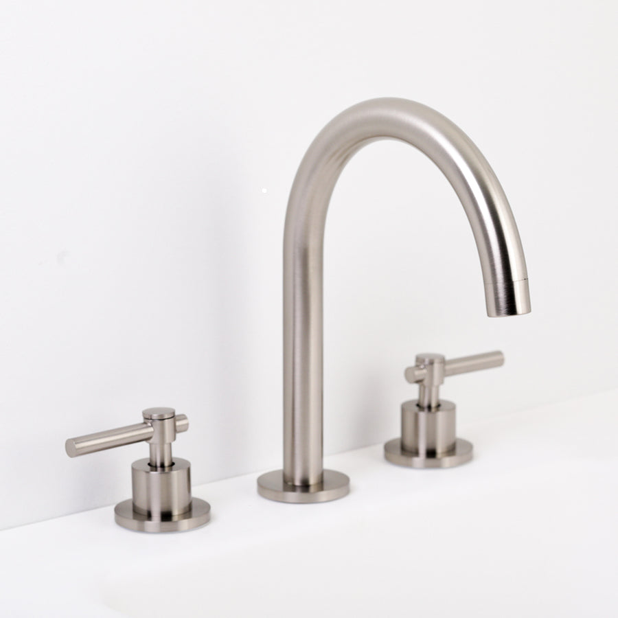 Metro Soho Bathroom Faucet - Widespread - 8" Brass/Brushed Nickel