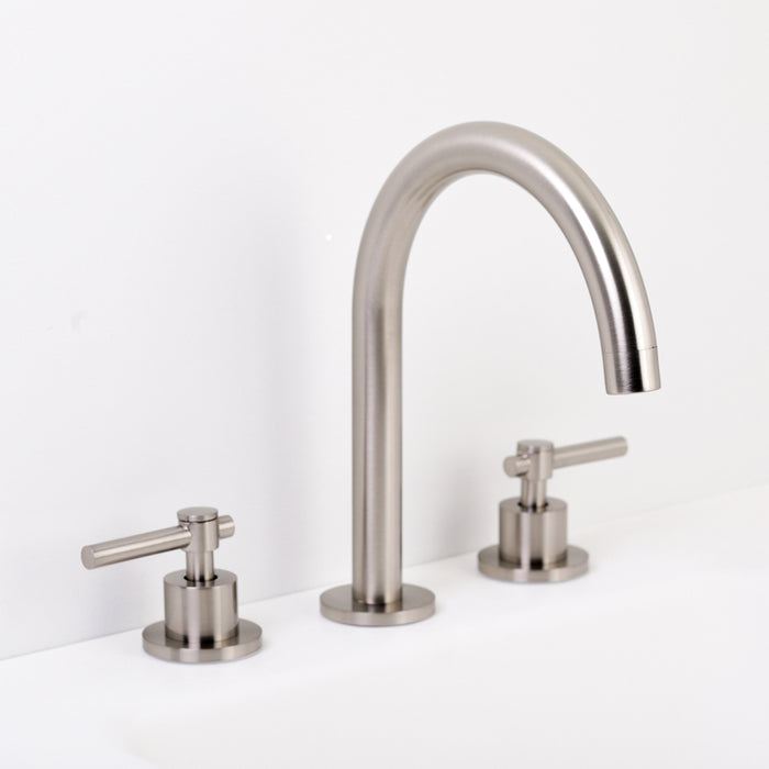 Metro Soho Bathroom Faucet - Widespread - 10" Brass/Brushed Nickel