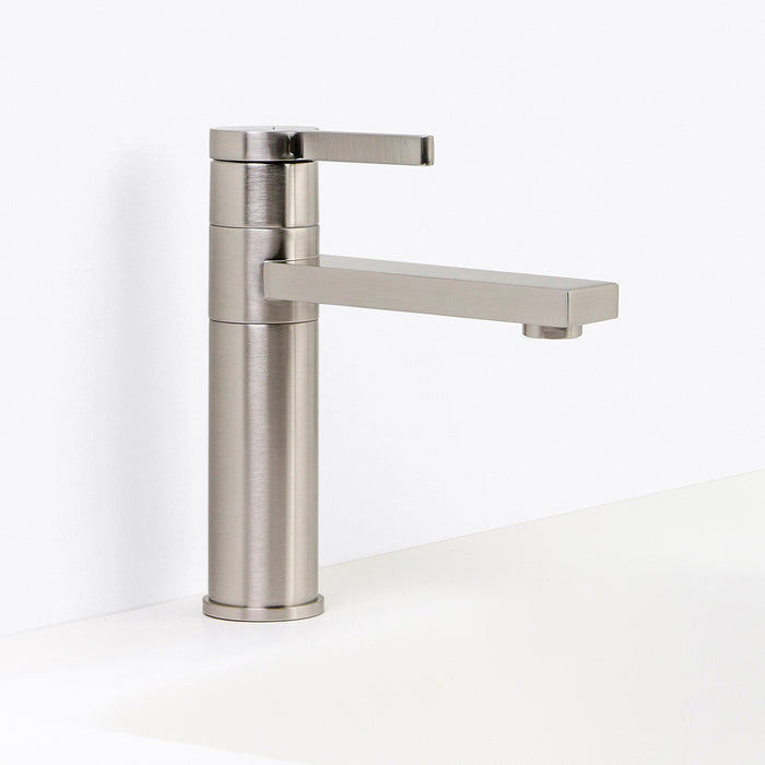 Metro Soho Bathroom Faucet - Single Hole - 8" Brass/Brushed Nickel