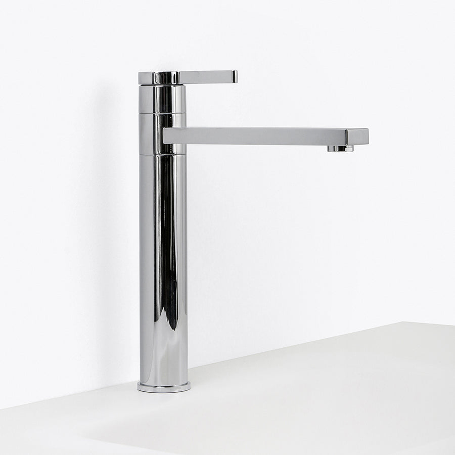Metro Soho Vessel Bathroom Faucet - Single Hole - 13" Brass/Polished Chrome