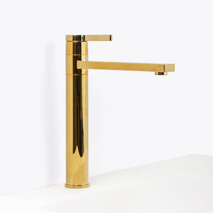 Metro Soho Vessel Bathroom Faucet - Single Hole - 13" Brass/Gold