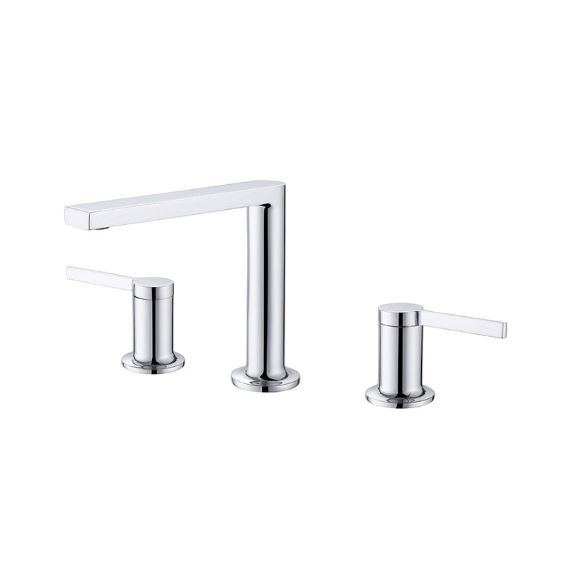 Metro Soho Bathroom Faucet - Widespread - 14" Brass/Polished Chrome