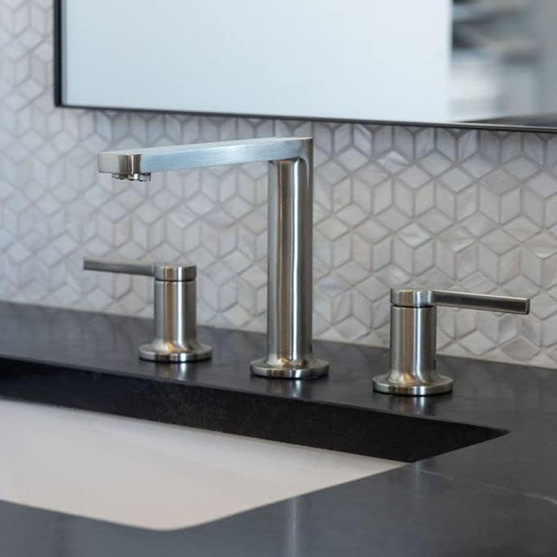 Metro Soho Bathroom Faucet - Widespread - 14" Brass/Polished Chrome