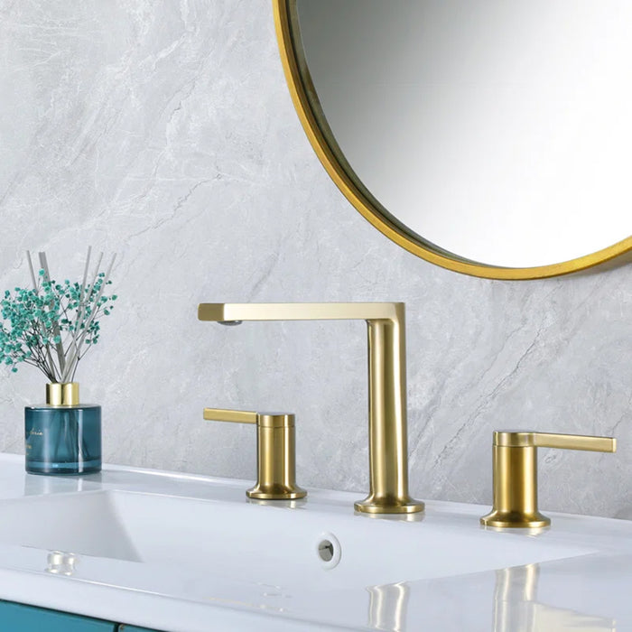 Metro Soho Bathroom Faucet - Widespread - 14" Brass/Satin Brass