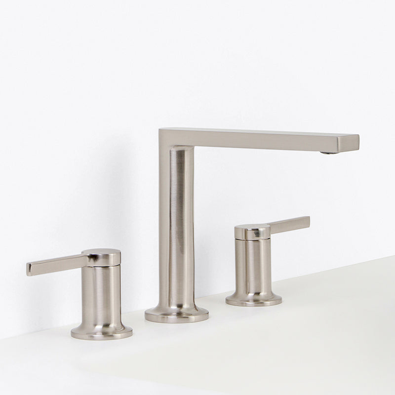 Metro Soho Bathroom Faucet - Widespread - 14" Brass/Brushed Nickel