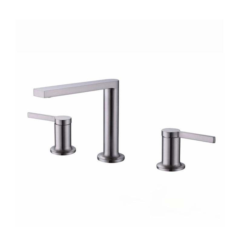 Metro Soho Bathroom Faucet - Widespread - 14" Brass/Brushed Nickel