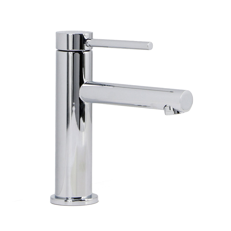 Metro Soho Thin Bathroom Faucet - Single Hole - 7" Brass/Polished Chrome