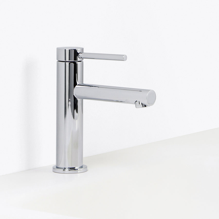 Metro Soho Thin Bathroom Faucet - Single Hole - 7" Brass/Polished Chrome